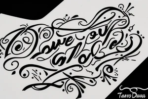Love tatto for husband and wife named Tarun and Priyanka tattoo idea