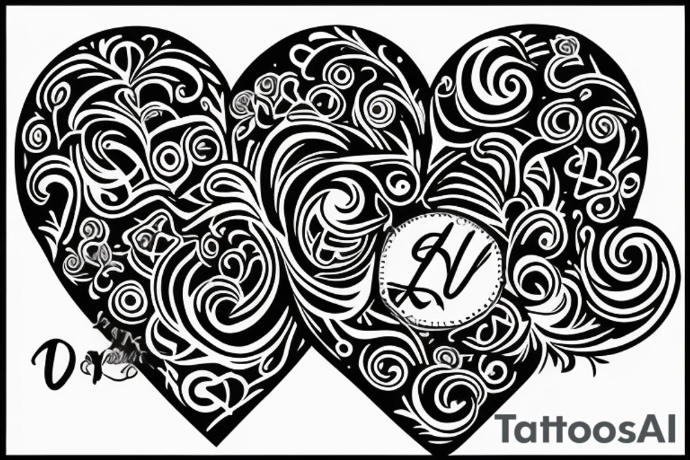 Love tat0o for husband and wife named Tarun and Priyanka tattoo idea