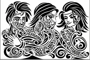 Love tattoo for husband and wife named Tarun and Priyanka tattoo idea