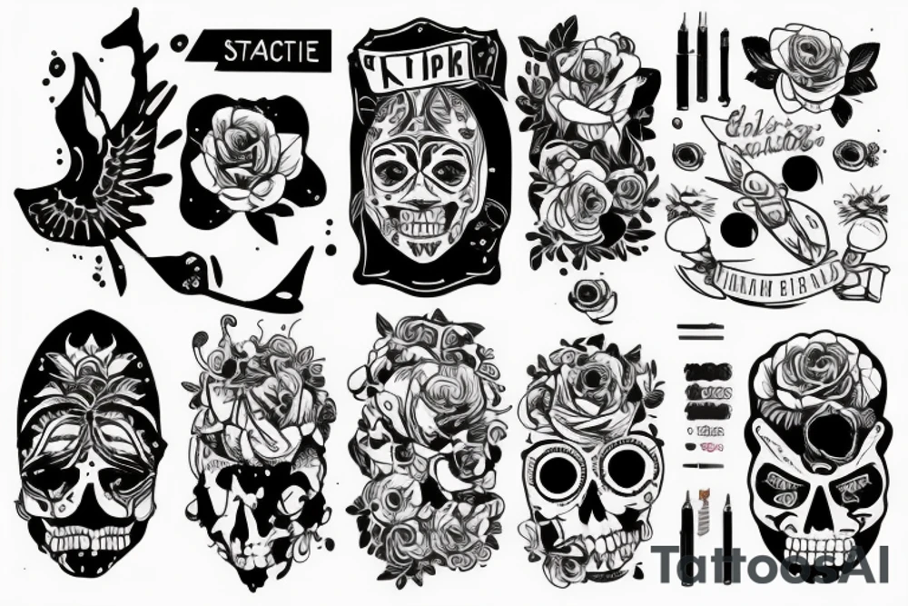 Скорпион с абстракцией tattoo idea