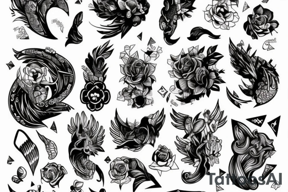 Скорпион с абстракцией tattoo idea