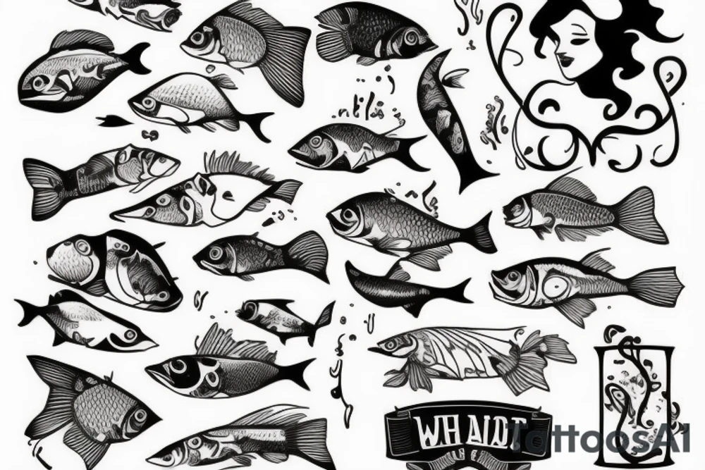 Wood, Fish, Outdoor, Fire, tattoo idea
