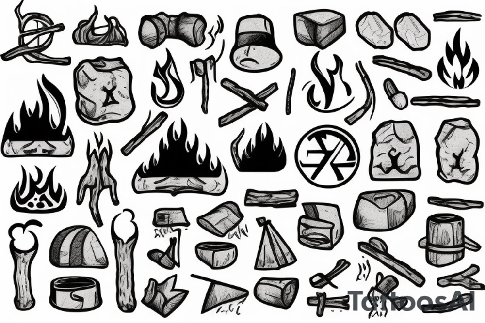 Woods, Outdoor, Fire, Wiking, tattoo idea