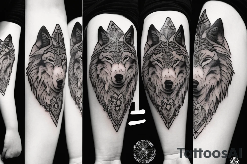 wolf tattoo idea