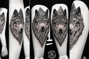 wolf tattoo idea