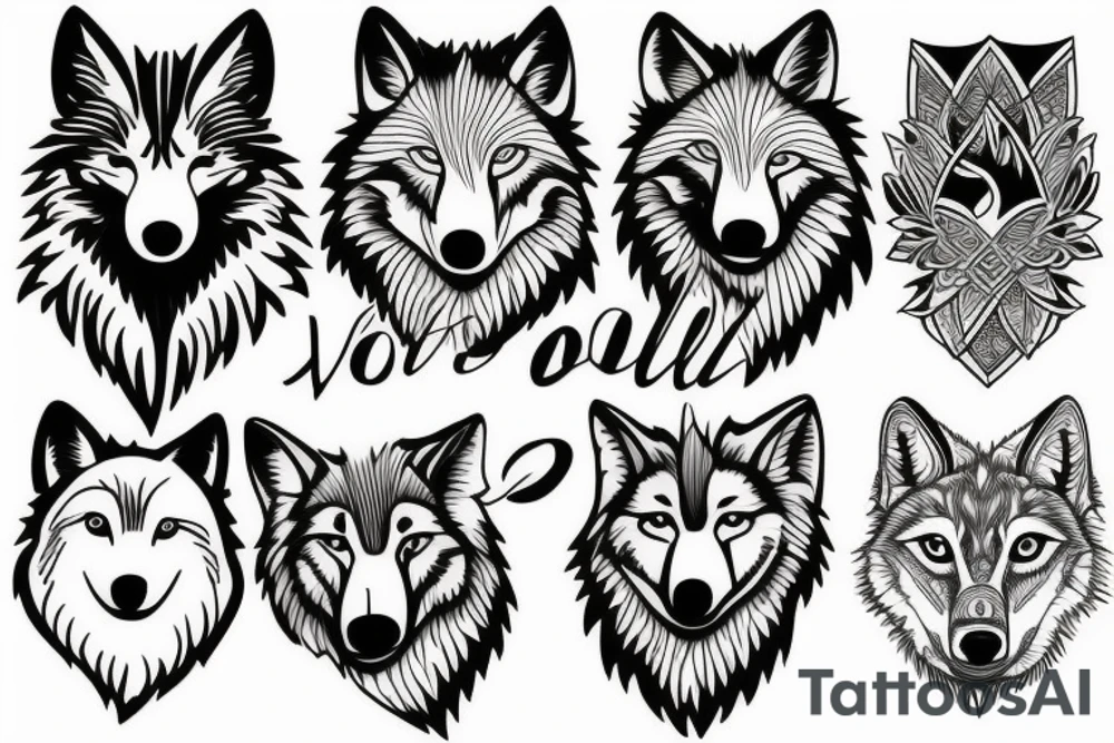 wolf tattoo idea
