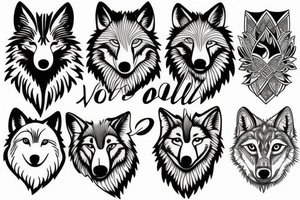 wolf tattoo idea