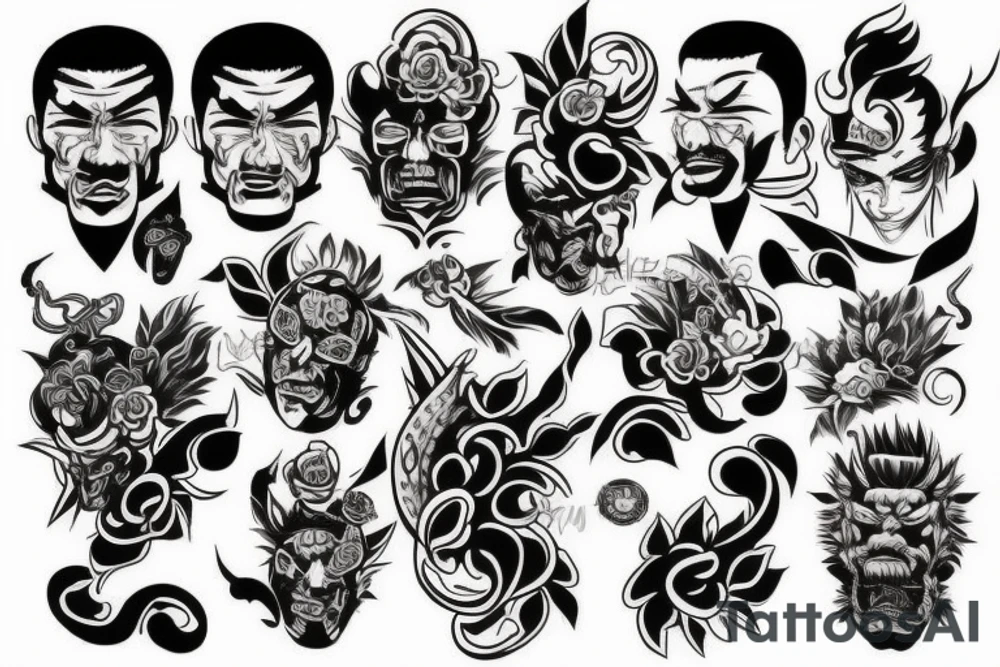 Old yakuza style tattoo idea