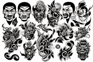 Old yakuza style tattoo idea