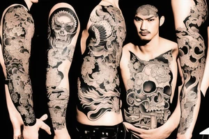 Old yakuza style tattoo idea