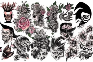 Old yakuza style tattoo idea