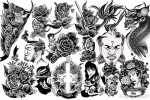 Old yakuza style tattoo idea