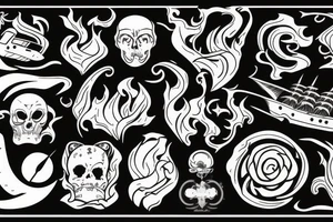 burning ship tattoo idea