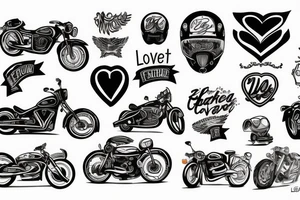 Lost father, motorcycle and love tattoo idea