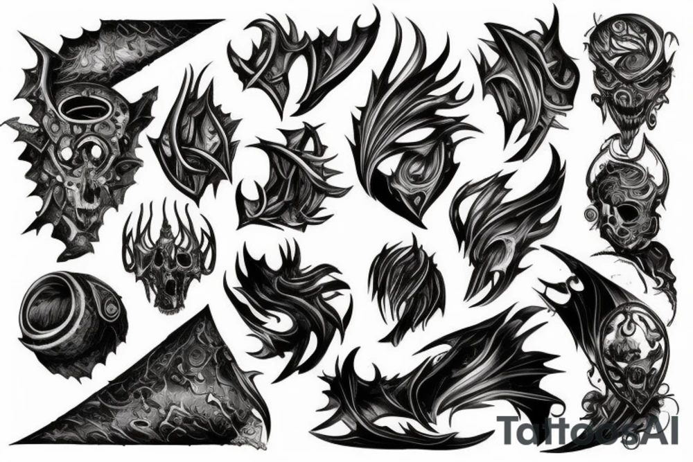 burning ship tattoo idea