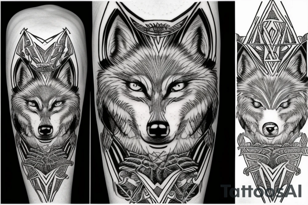 odin wolf tattoo idea