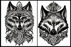 odin wolf tattoo idea