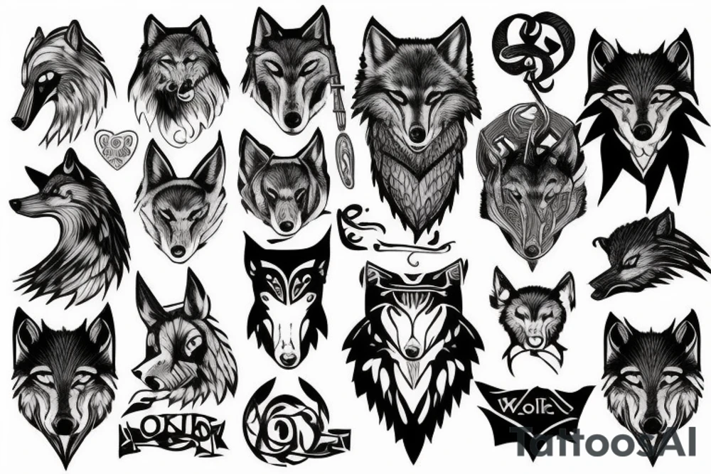 odin wolf tattoo idea