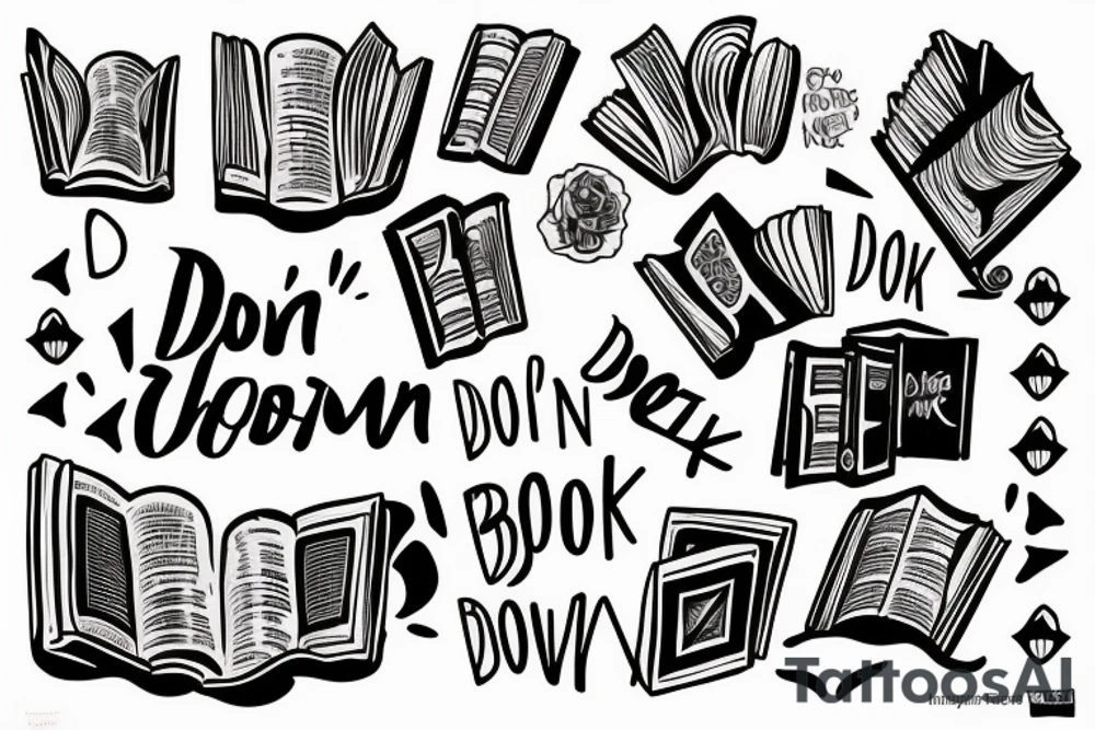 A tattoo based off the lyrics "Don't be that open book, that keeps on closing tight" tattoo idea