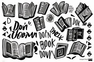 A tattoo based off the lyrics "Don't be that open book, that keeps on closing tight" tattoo idea