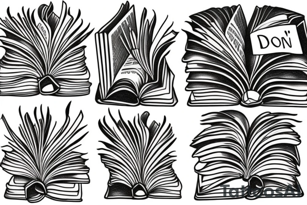 A tattoo based off the lyrics "Don't be that open book, that keeps on closing tight" tattoo idea
