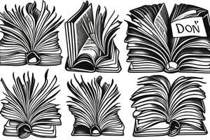 A tattoo based off the lyrics "Don't be that open book, that keeps on closing tight" tattoo idea