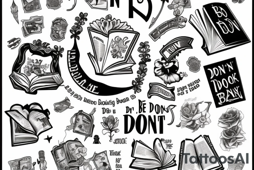 A tattoo based off the lyrics "Don't be that open book, that keeps on closing tight" tattoo idea