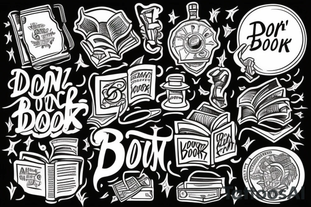 A tattoo based off the lyrics "Don't be that open book, that keeps on closing tight" tattoo idea