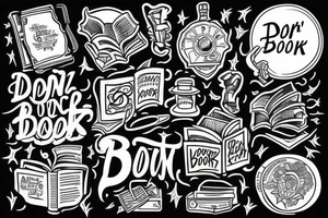 A tattoo based off the lyrics "Don't be that open book, that keeps on closing tight" tattoo idea