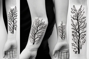 family forever love a part of me tree of life tattoo idea