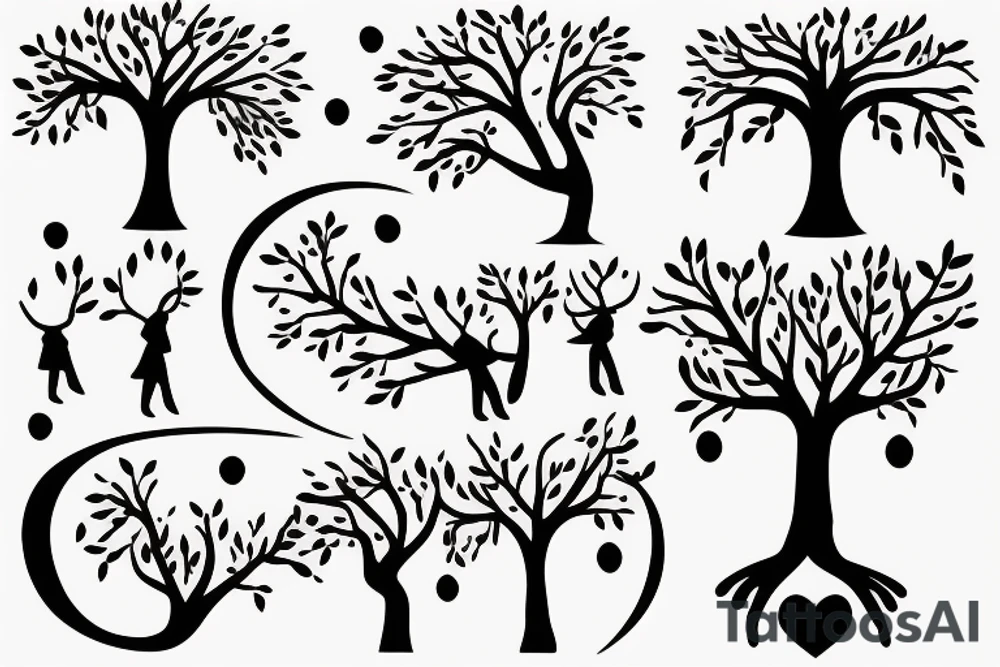 mom and daughter forever love a part of me tree of life tattoo idea
