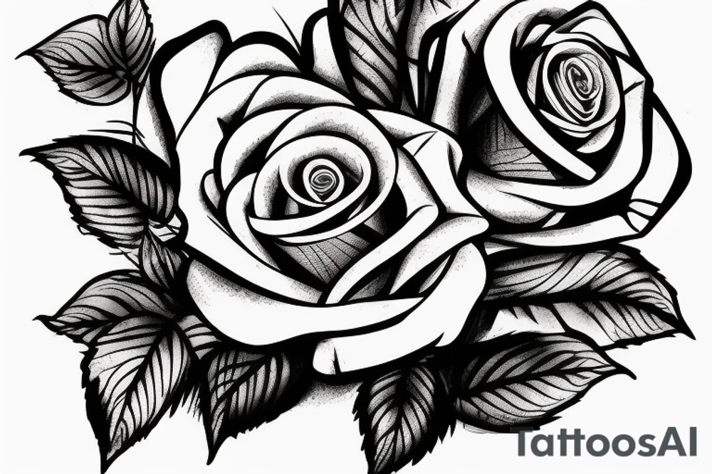 red rose inside a terrarium tattoo idea