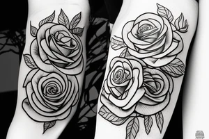 red rose inside a terrarium tattoo idea