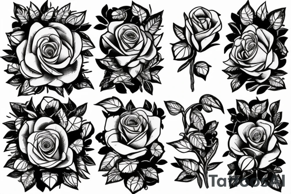 red rose inside a terrarium tattoo idea