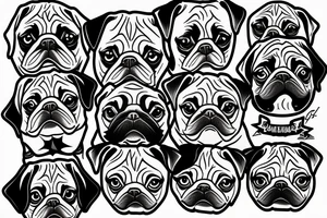 37 pugs tattoo idea