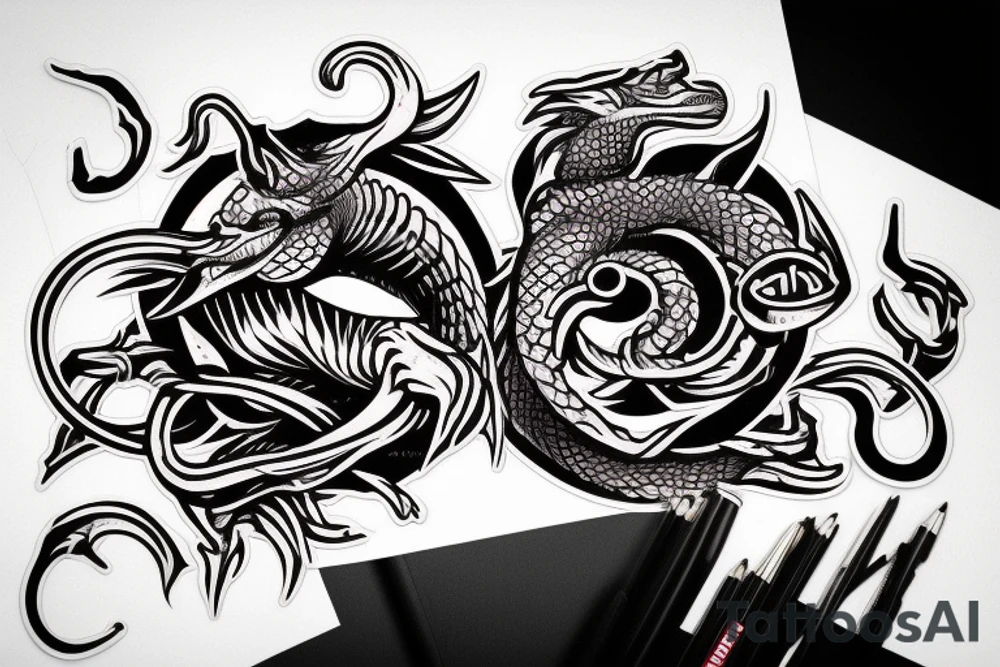 ouroboros sticker tattoo idea