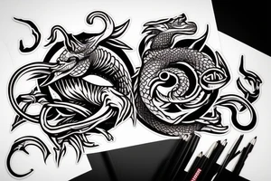 ouroboros sticker tattoo idea