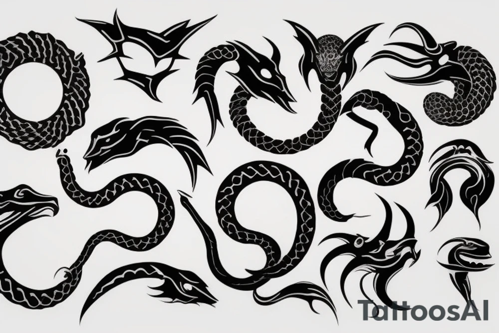 ouroboros sticker tattoo idea