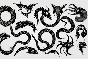 ouroboros sticker tattoo idea