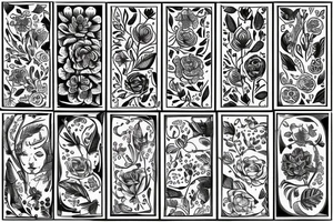 Floral, nordic, viking, plant, flower tattoo idea