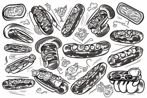 Heavenly Hotdog tattoo idea