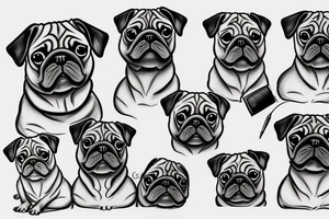 Pug dog tattoo idea