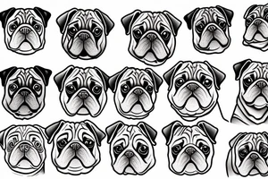 Pug dog tattoo idea
