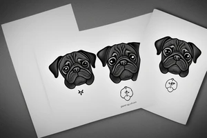 Pug dog tattoo idea