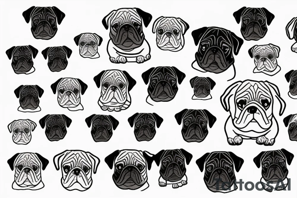 Pug dog tattoo idea