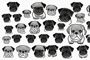 Pug dog tattoo idea