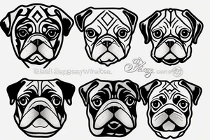 Pug dog tattoo idea