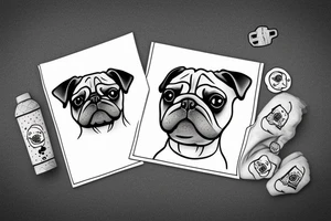 Pug dog tattoo idea