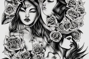Incorporate pieces with Gemini tattoo idea