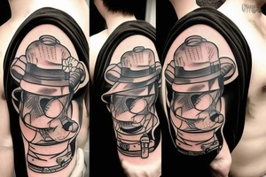 Grizzly bear wearing a chef's hat tattoo idea